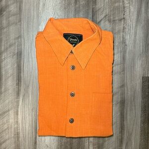 Fonte Western Luxury Silk Wool Blend Long Sleeve Button Down - Large